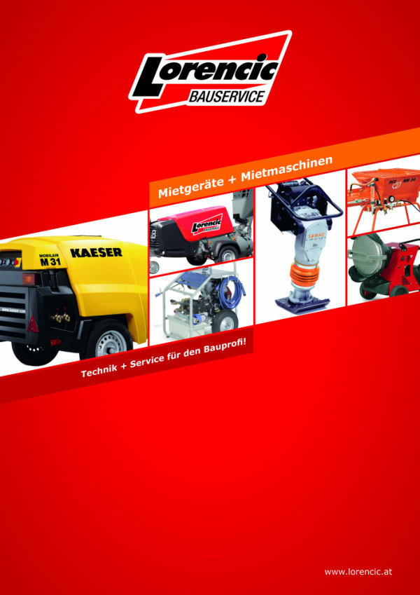 Lorencic Katalog Mietgeräte & Mietmaschinen aktuell